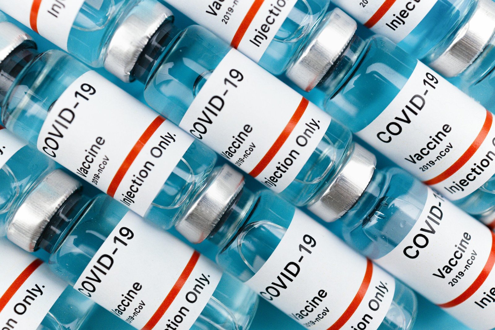 High-quality image of COVID-19 vaccine vials, perfect for healthcare themes.