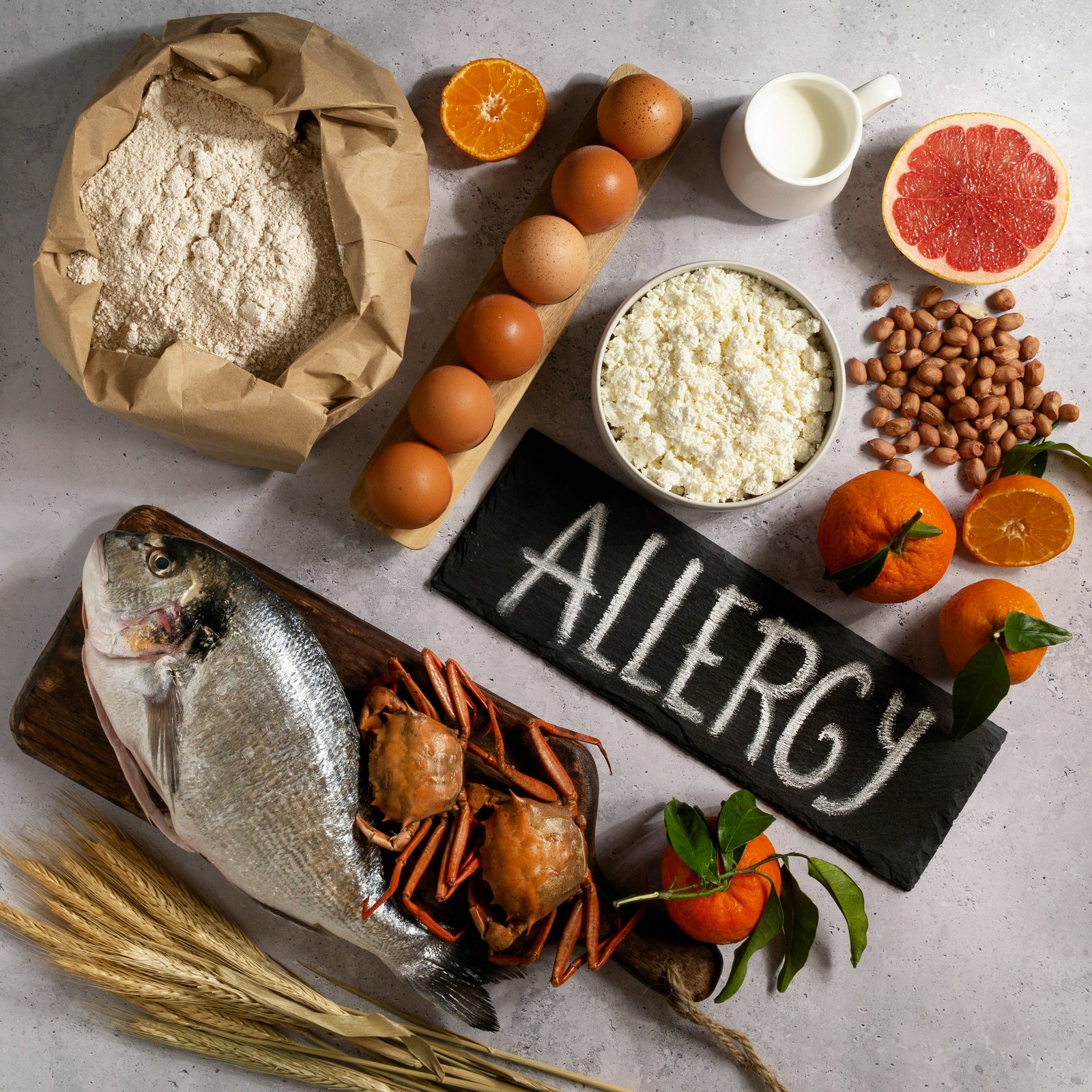 Illustration depicting omalizumab versus multiallergen oral immunotherapy (MOIT) for multifood allergy, highlighting the Phase III OUTMATCH trial that showed improved treatment completion, protection against accidental food exposure, and fewer adverse events with anti-IgE therapy.