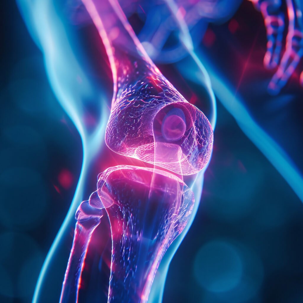 Illustration of TG-C investigational cell and gene therapy administered as an intra-articular injection for knee osteoarthritis in a Phase 3 clinical trial.