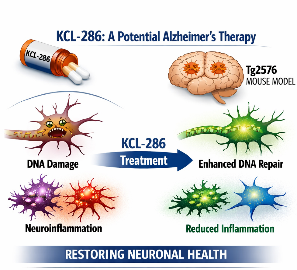KCL-286 selective RARβ agonist reduces neuronal DNA damage and neuroinflammation in a preclinical Alzheimer's disease mouse model.