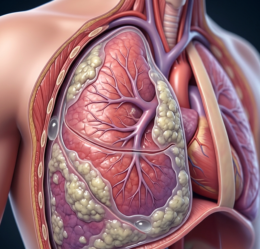 Illustration of ISM6331, an AI-designed pan-TEAD inhibitor from Insilico Medicine, receiving FDA Fast Track Designation for advanced malignant pleural mesothelioma.