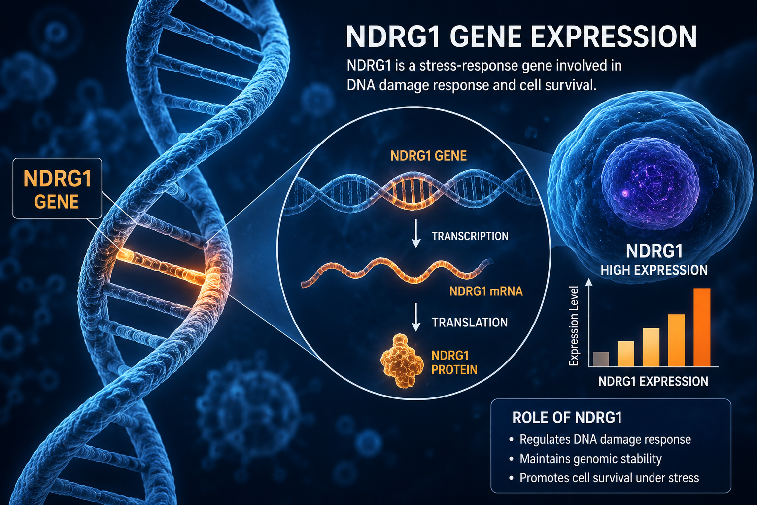 NDRG1-linked DNA repair vulnerability in colorectal cancer cells