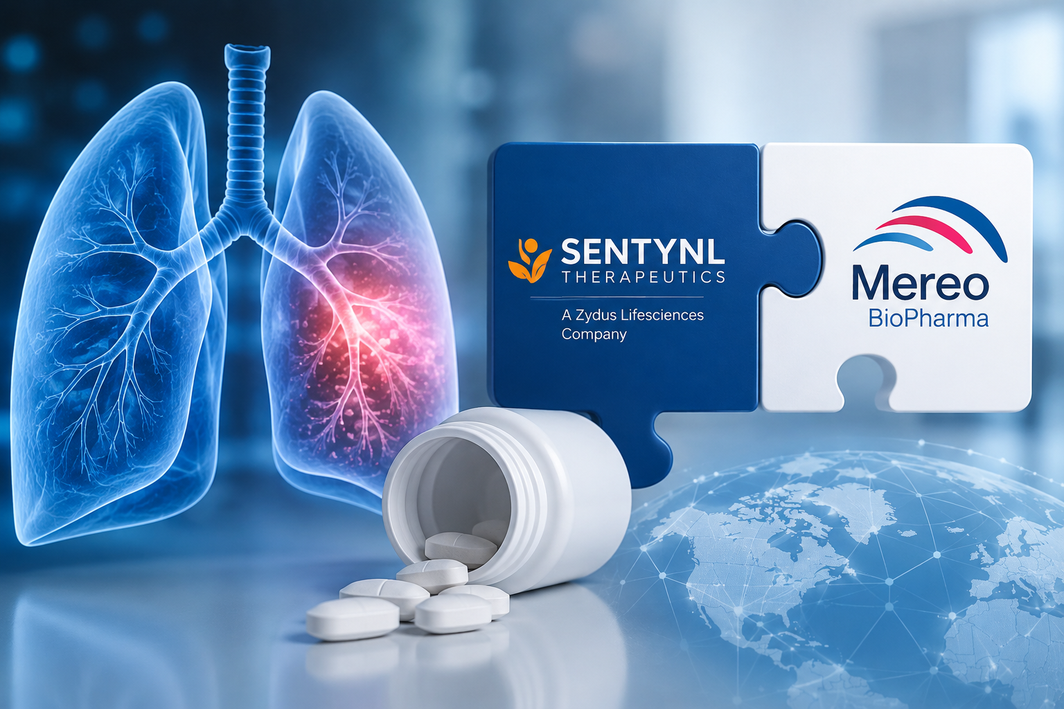 Sentynl Therapeutics and Mereo BioPharma alvelestat partnership for AATD-associated lung disease