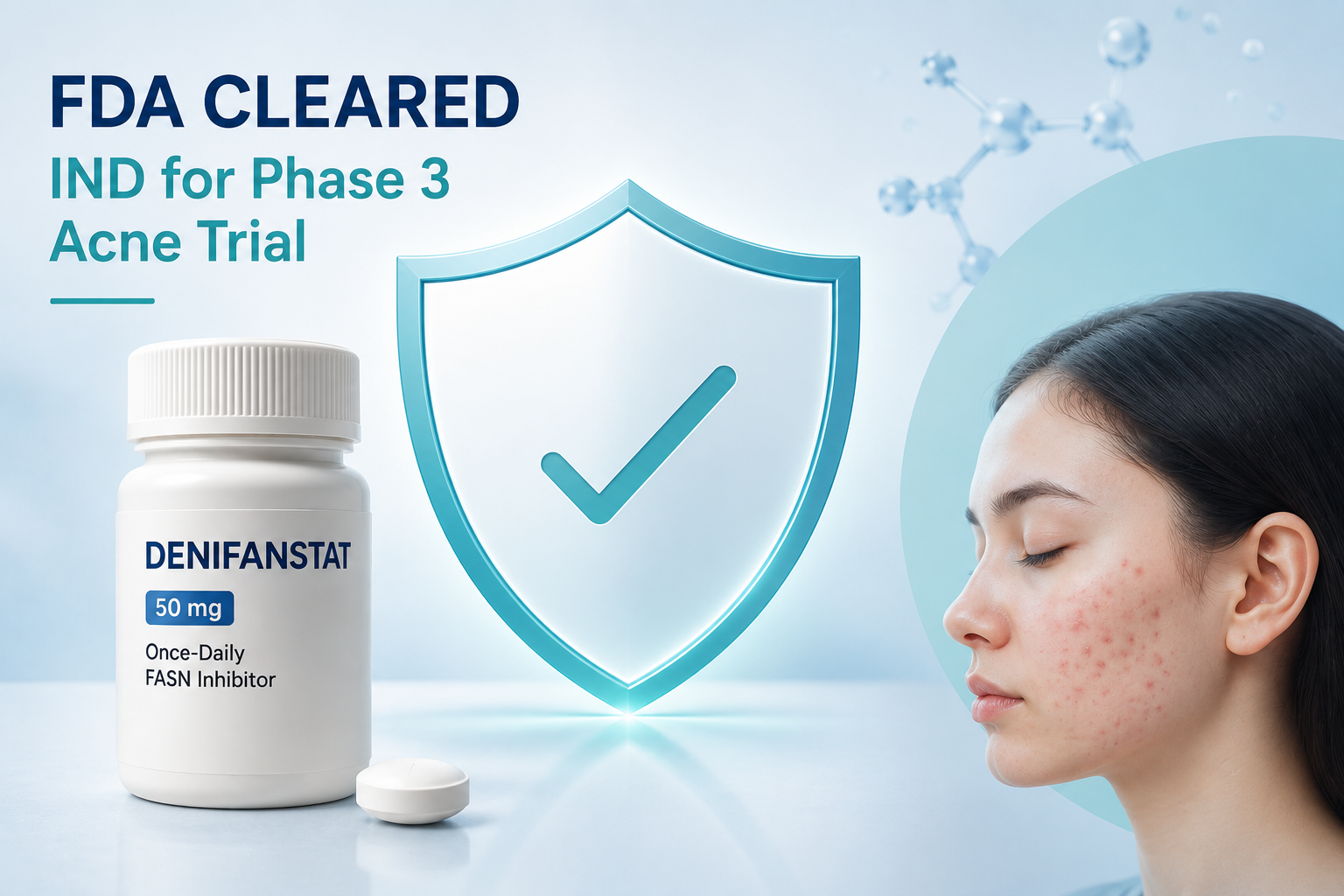 Sagimet Biosciences denifanstat Phase 3 clinical trial for moderate to severe acne
