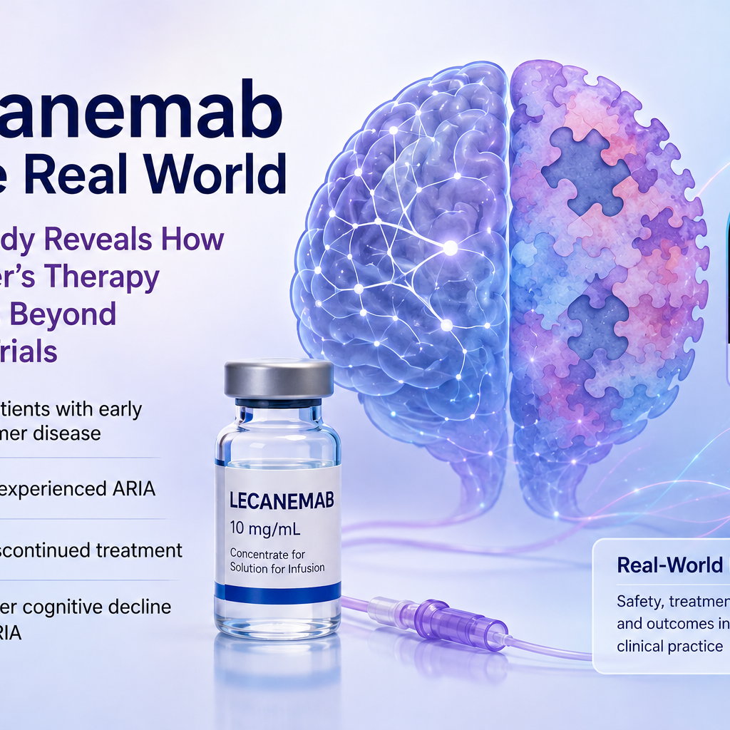 Lecanemab real-world study showing Alzheimer disease treatment and ARIA monitoring