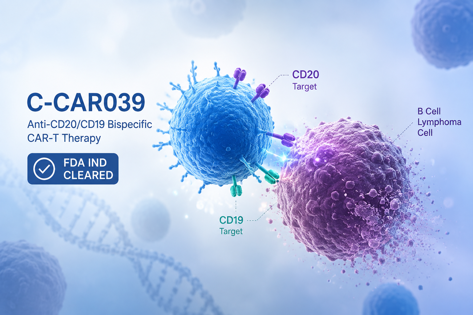 AbelZeta C-CAR039 bispecific CAR-T therapy receives FDA IND clearance for relapsed or refractory large B-cell lymphoma