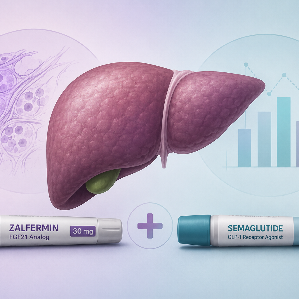 Zalfermin and semaglutide combination evaluated in phase 2 MASH trial