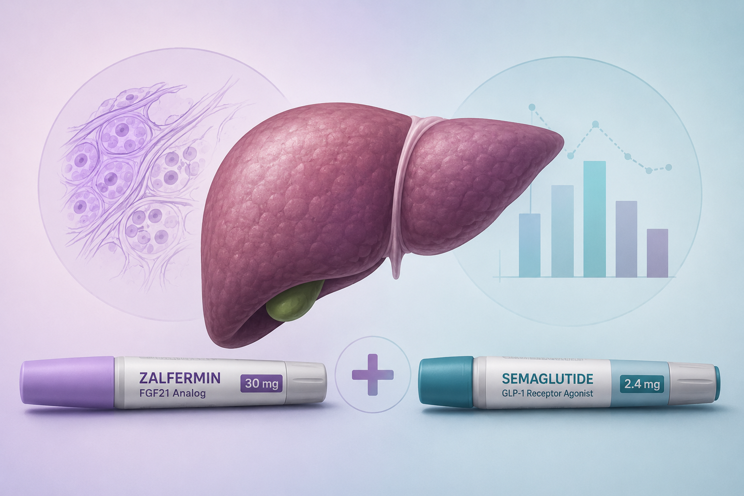 Zalfermin and semaglutide combination evaluated in phase 2 MASH trial