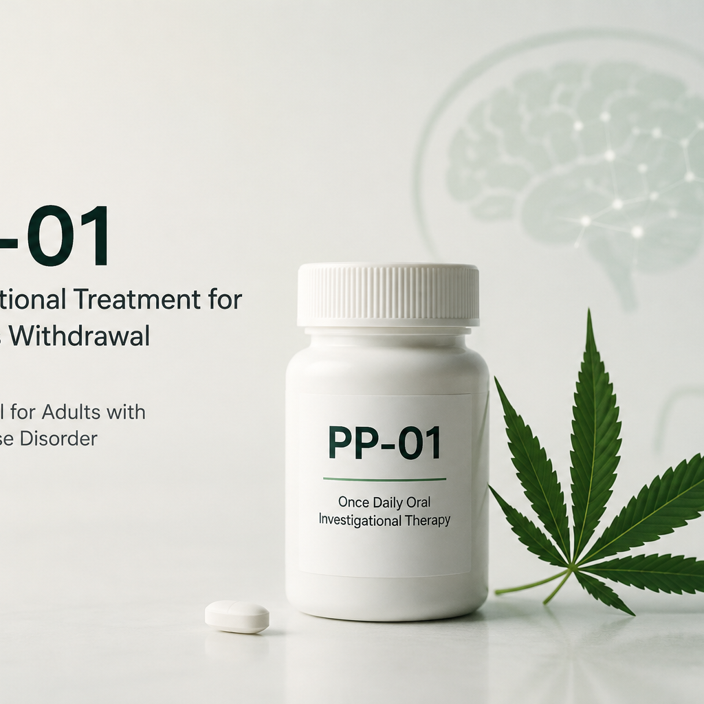 PP-01 investigational treatment for cannabis withdrawal in adults with cannabis use disorder