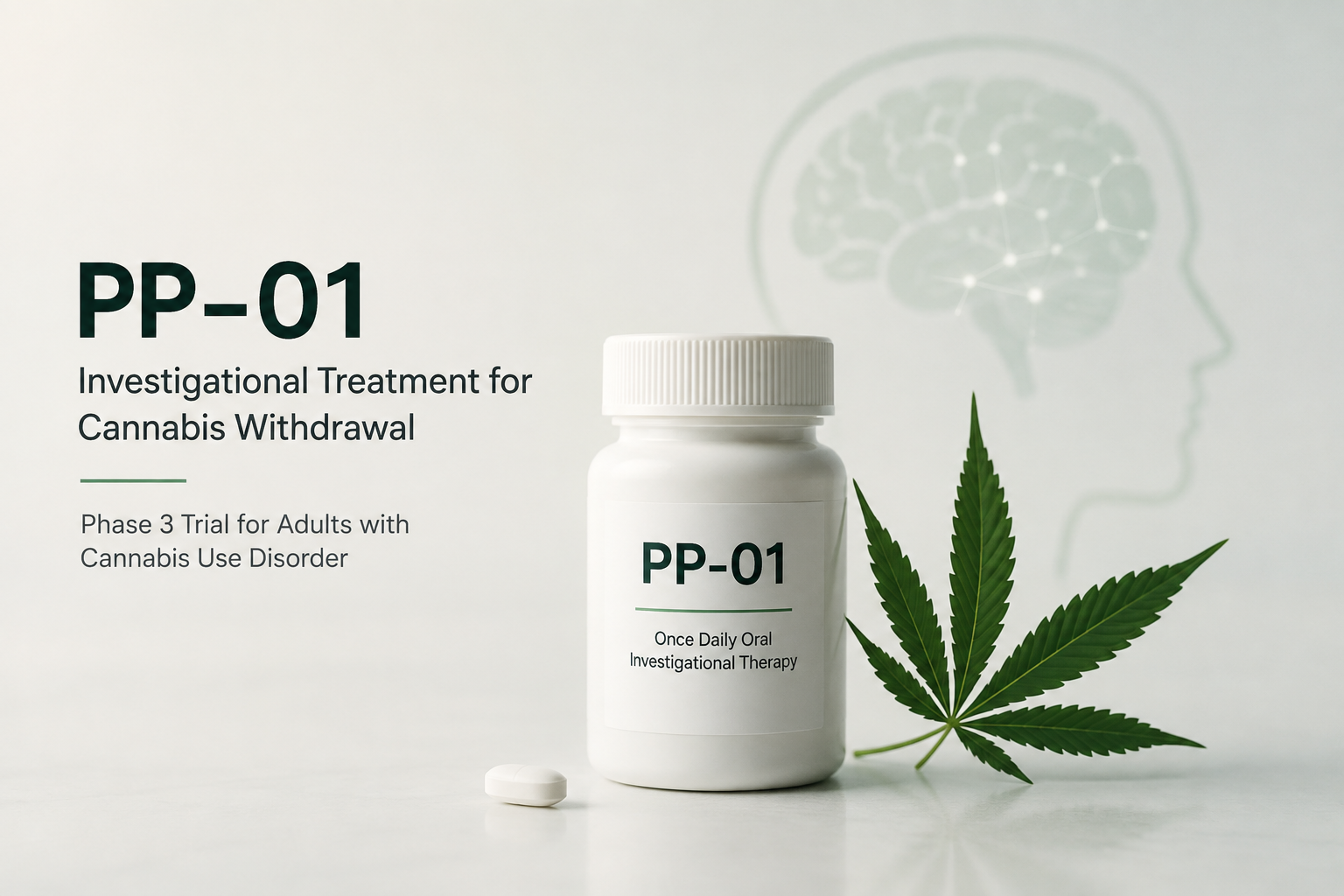 PP-01 investigational treatment for cannabis withdrawal in adults with cannabis use disorder