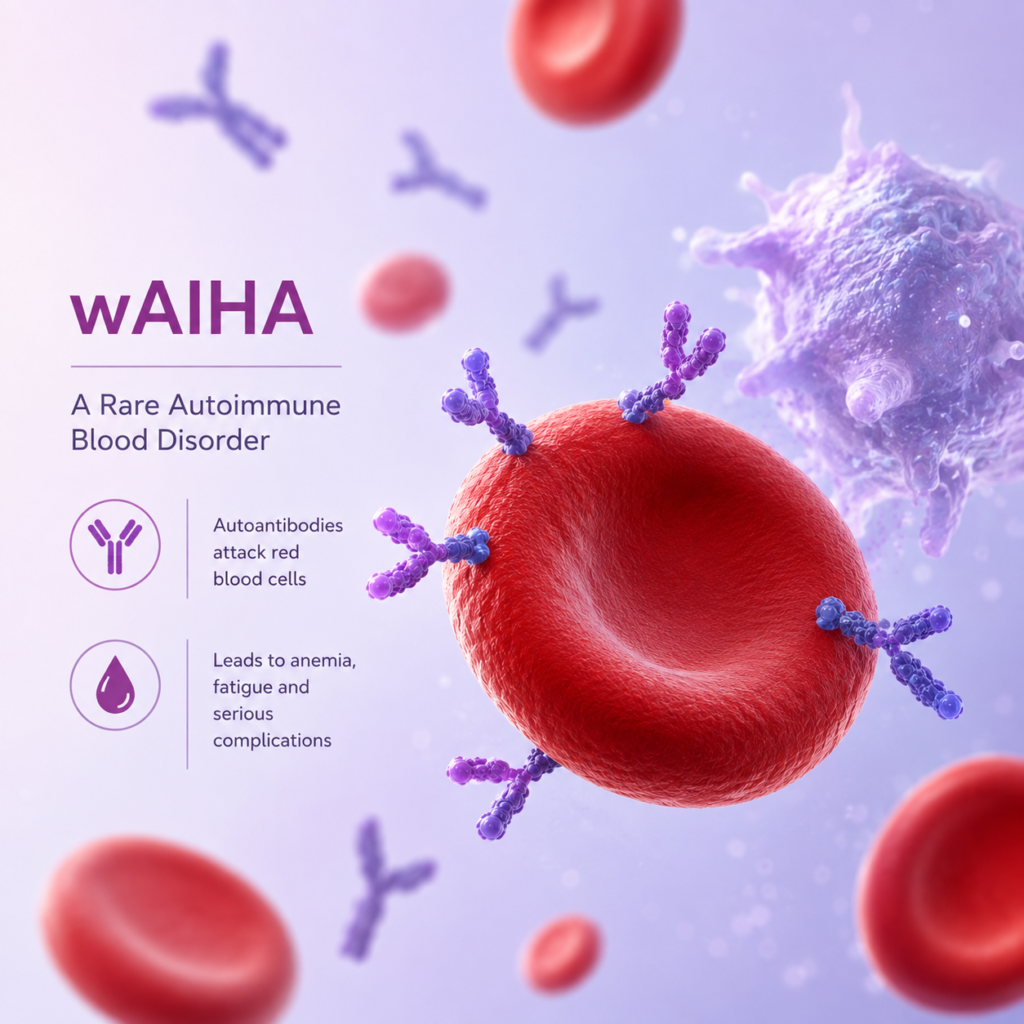 FDA approval announcement graphic for IMAAVY (nipocalimab-aahu) for warm autoimmune hemolytic anemia treatment