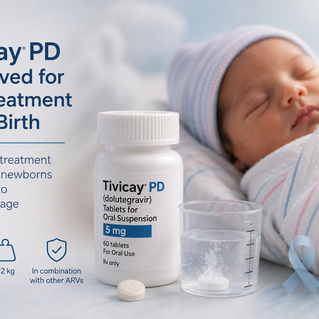 Tivicay PD dolutegravir tablets for oral suspension approved for HIV treatment in newborns