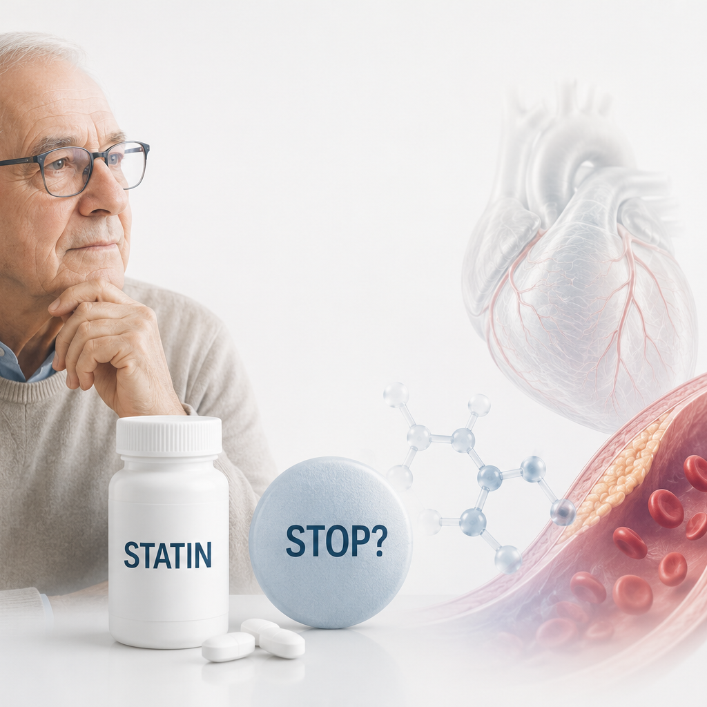 Older adult discussing statin treatment with a healthcare professional