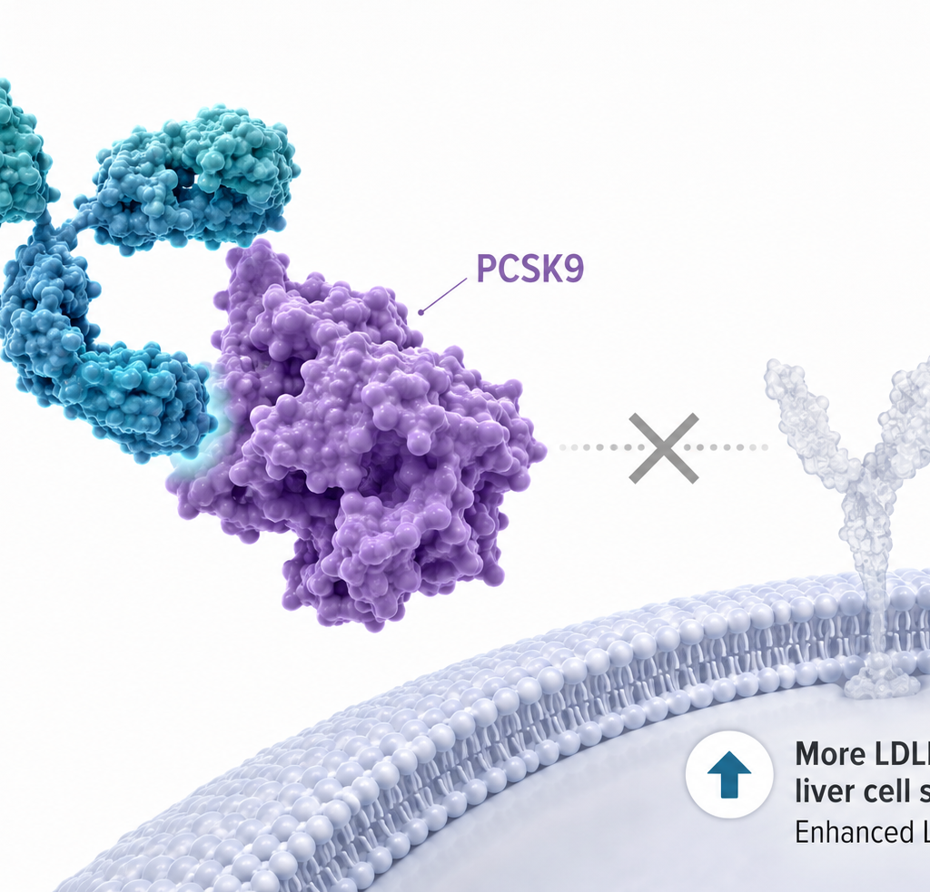 Repatha evolocumab blocks PCSK9 from binding LDL receptors to increase LDL-C clearance