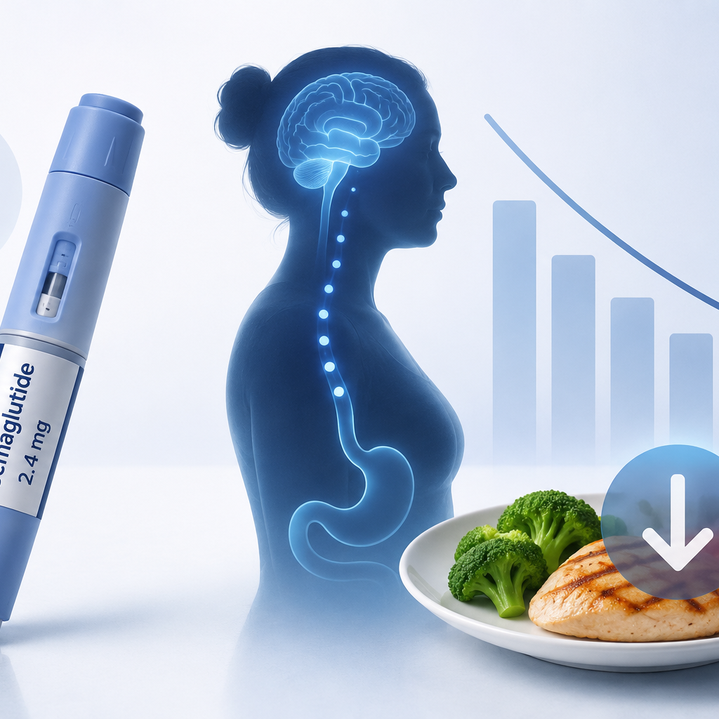 Semaglutide 2.4 mg maintained lower calorie intake over 60 weeks despite reduced appetite suppression in adults with overweight or obesity, according to a randomized clinical trial.