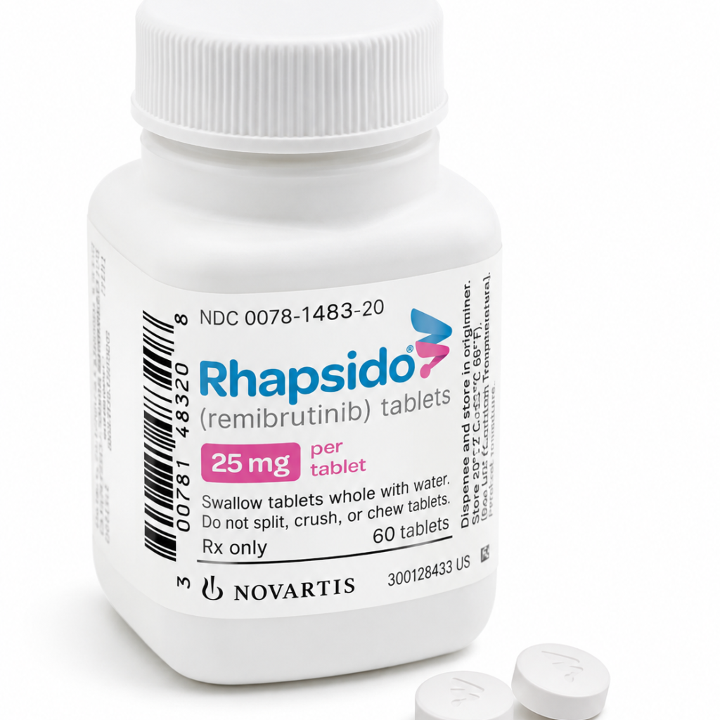MHRA authorises Rhapsido (remibrutinib), the first oral BTK inhibitor in the UK for adults with chronic spontaneous urticaria inadequately controlled by H1 antihistamines.