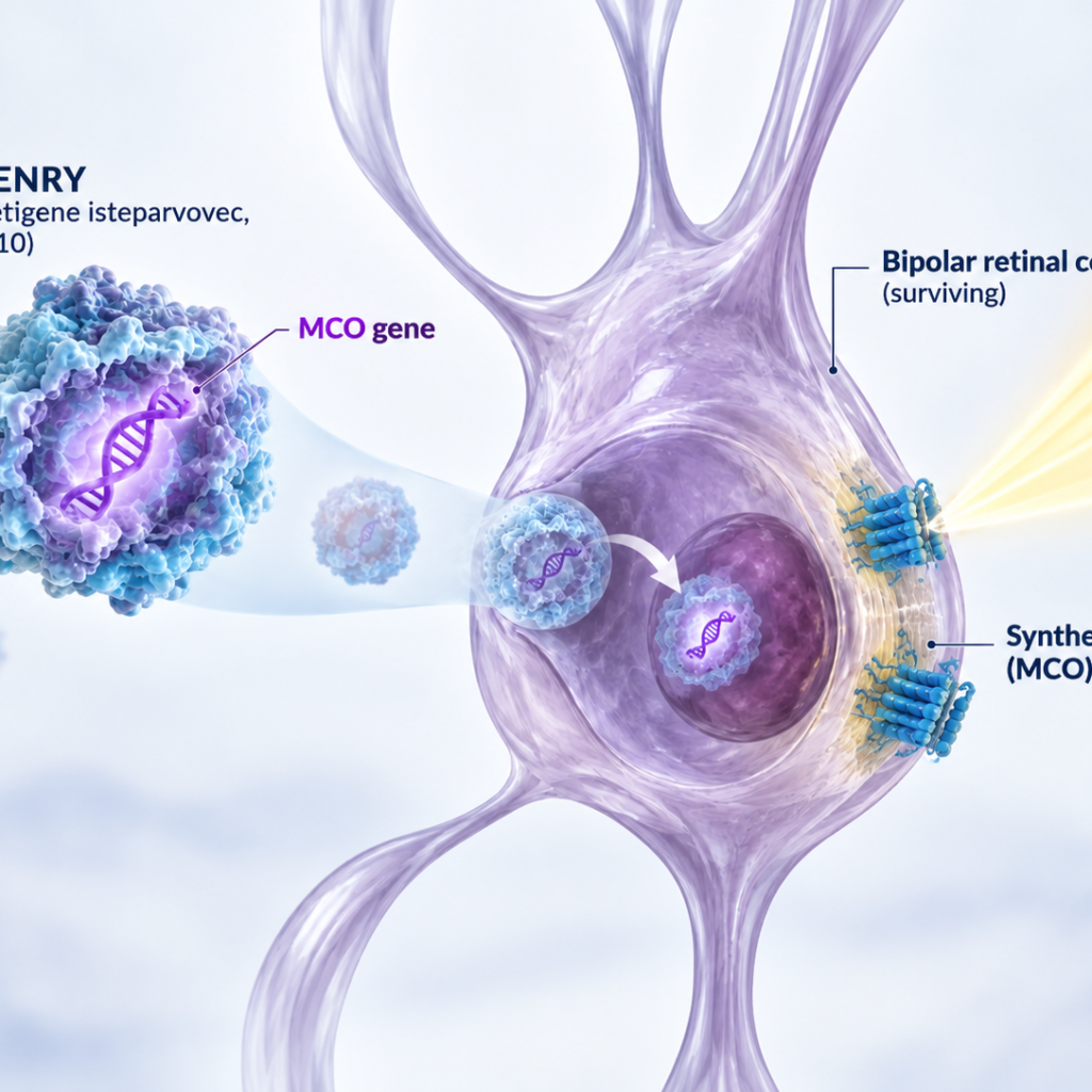 MOGENRY optogenetic gene therapy for severe retinitis pigmentosa and vision restoration