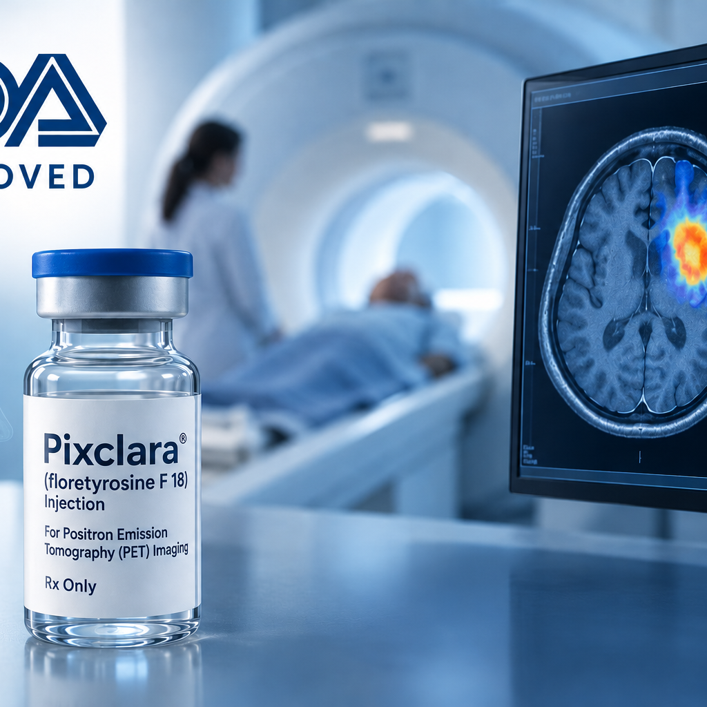 FDA-approved Pixclara 18F-FET PET imaging drug for glioma