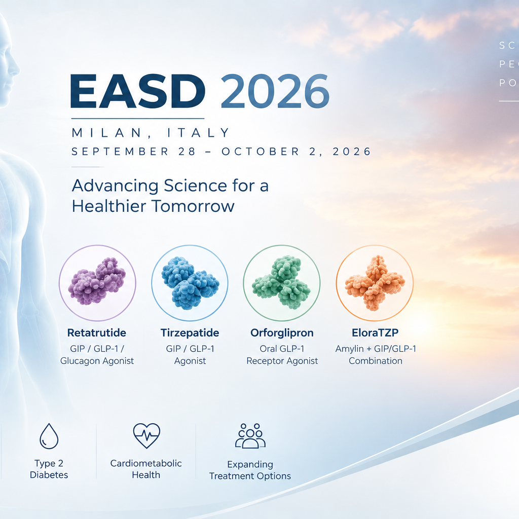 Lilly EASD 2026 data on retatrutide, orforglipron, tirzepatide and eloraTZP for obesity and type 2 diabetes