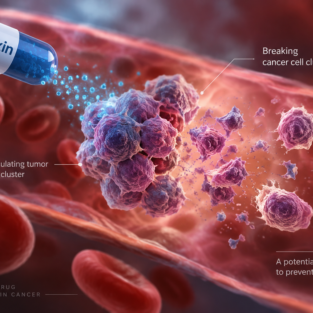 Digoxin disrupting circulating tumor cell clusters in metastatic breast cancer