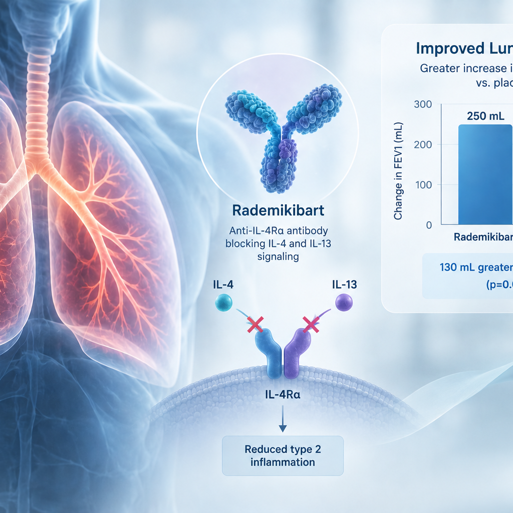 Rademikibart improves lung function in Phase 2 Seabreeze STAT asthma trial