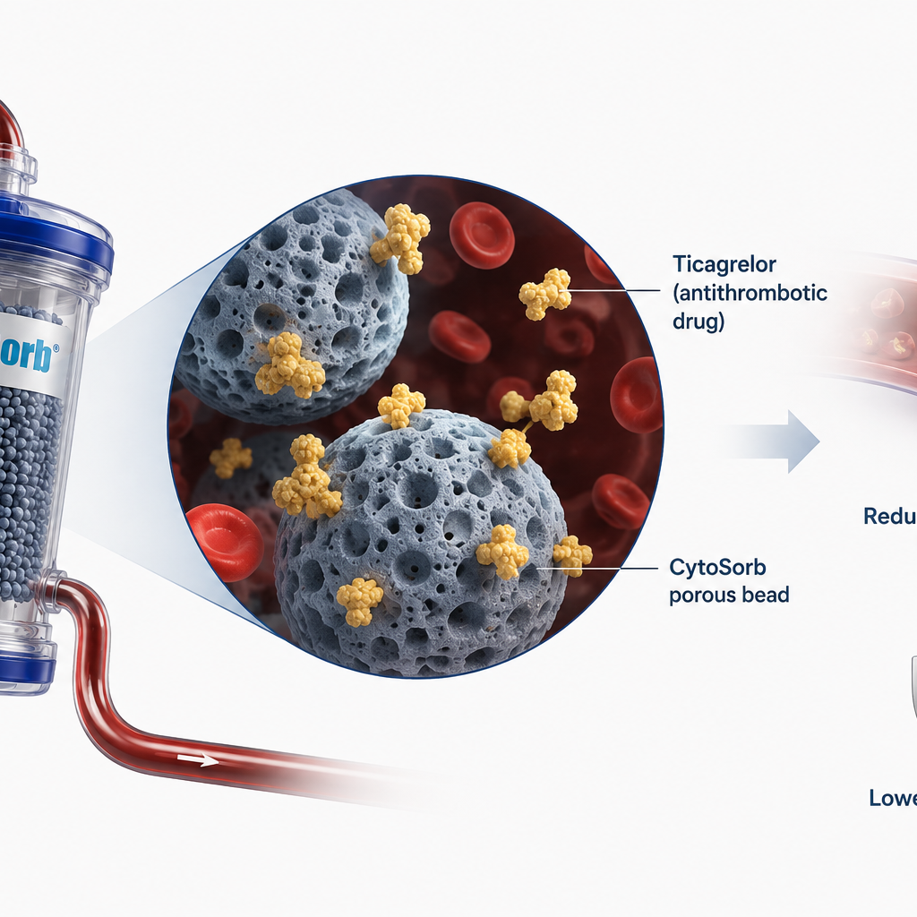 CytoSorb device used during urgent CABG to remove ticagrelor and reduce severe bleeding