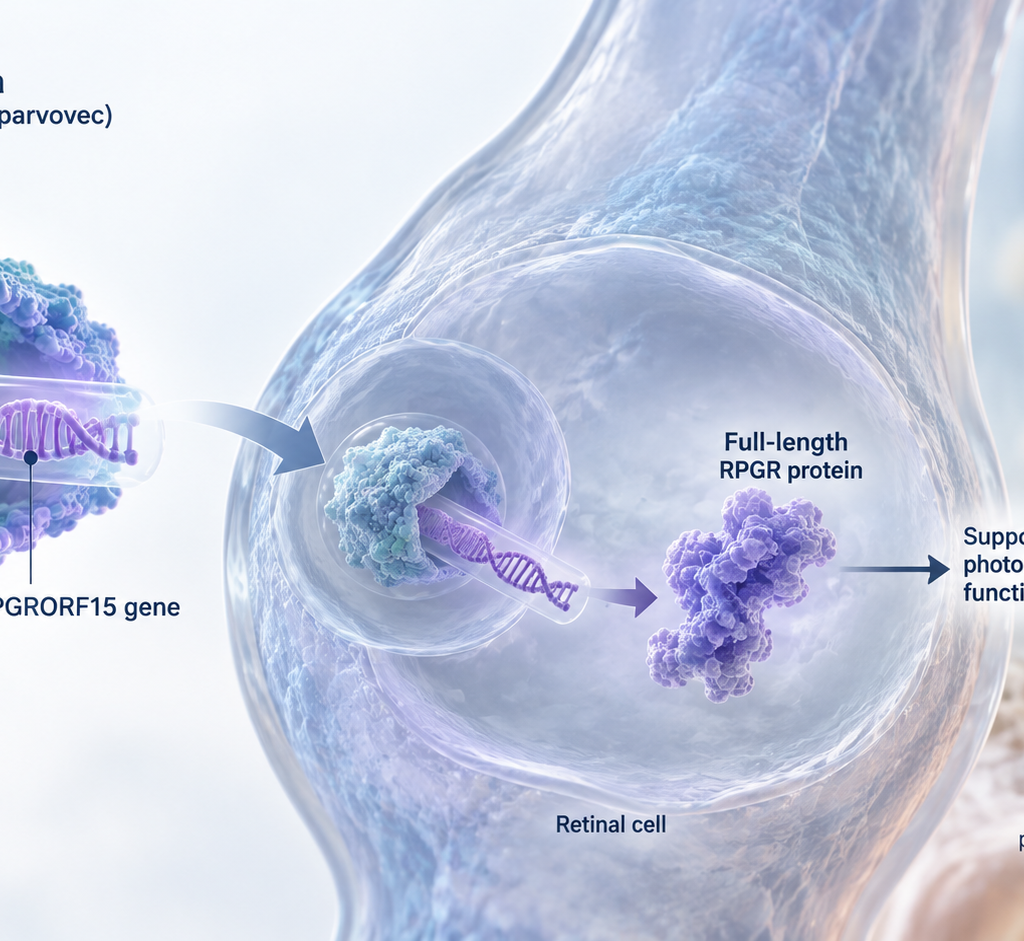 Laru-zova gene therapy targets RPGR mutations in X-linked retinitis pigmentosa