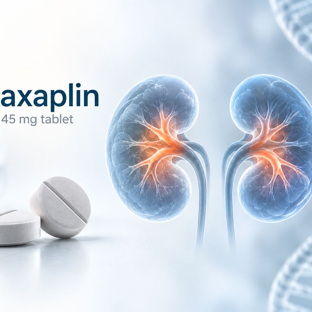 Graph showing 42.7 percent UACR proteinuria reduction with inaxaplin in Phase 2b AMPLIFIED study for APOL1-mediated kidney disease