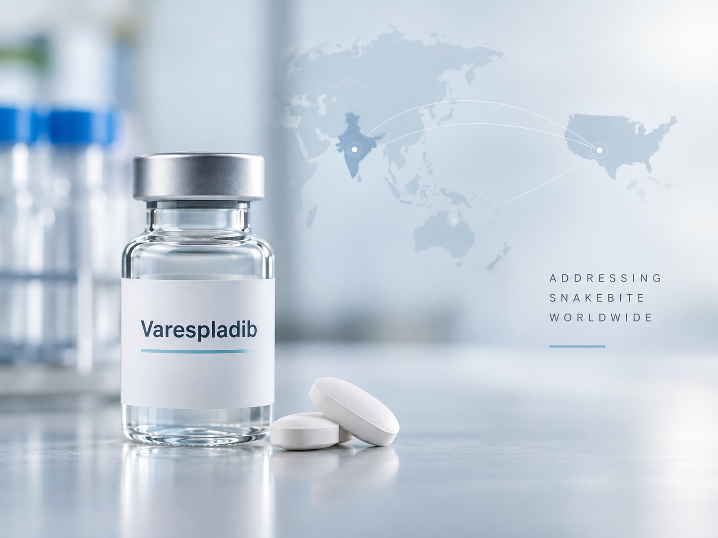 Varespladib Phase 2 BRAVIO trial for snakebite envenomation showing krait and copperhead subgroup findings