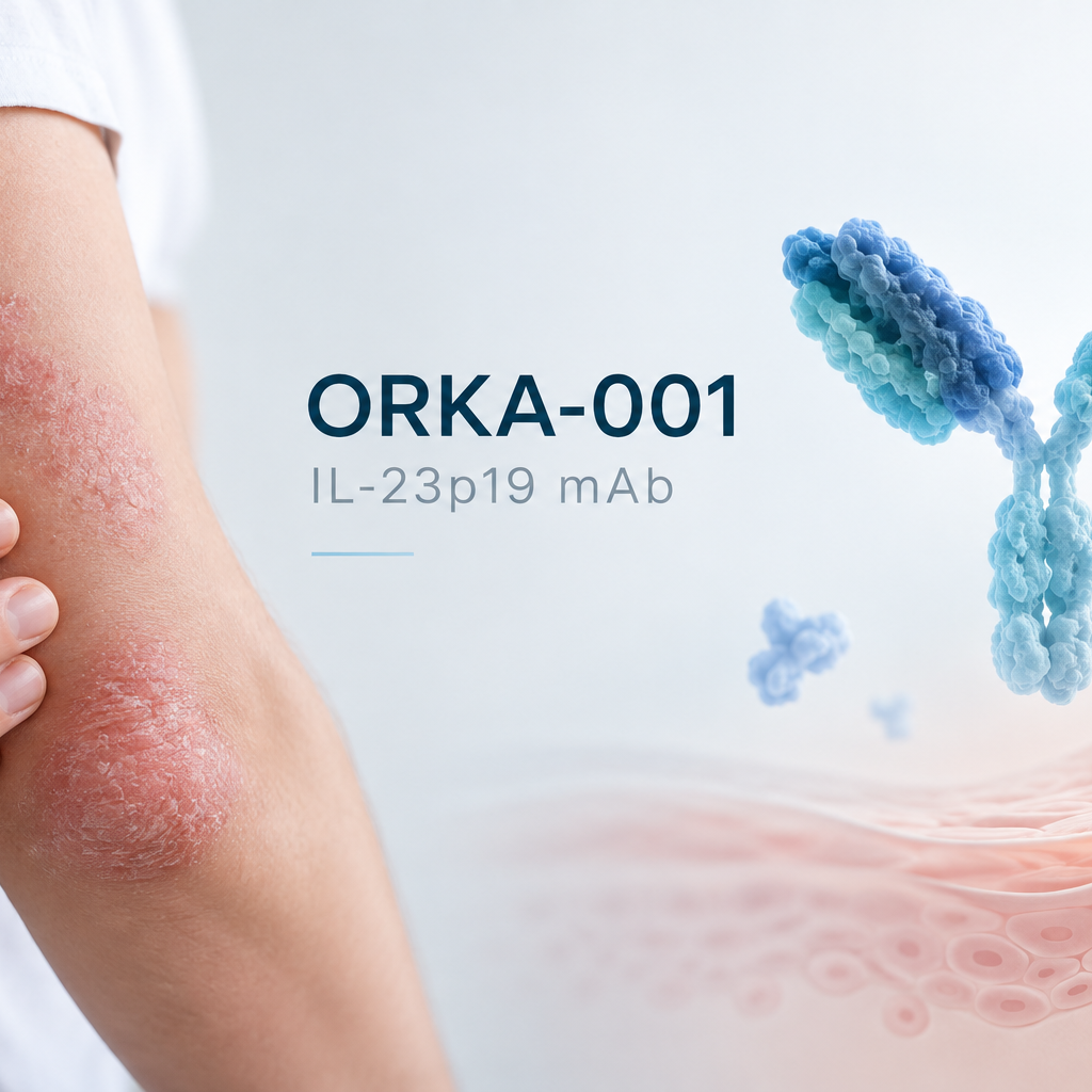 ORKA-001 IL-23p19 monoclonal antibody shows sustained PASI 100 response in plaque psoriasis through Week 28