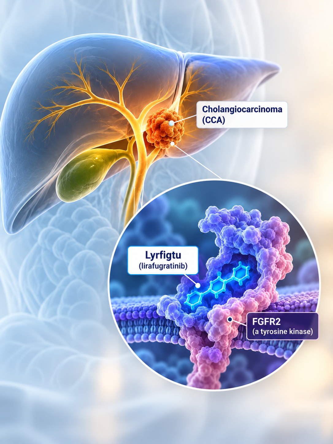 FDA approves Lyrfigtu lirafugratinib for FGFR2-positive cholangiocarcinoma
