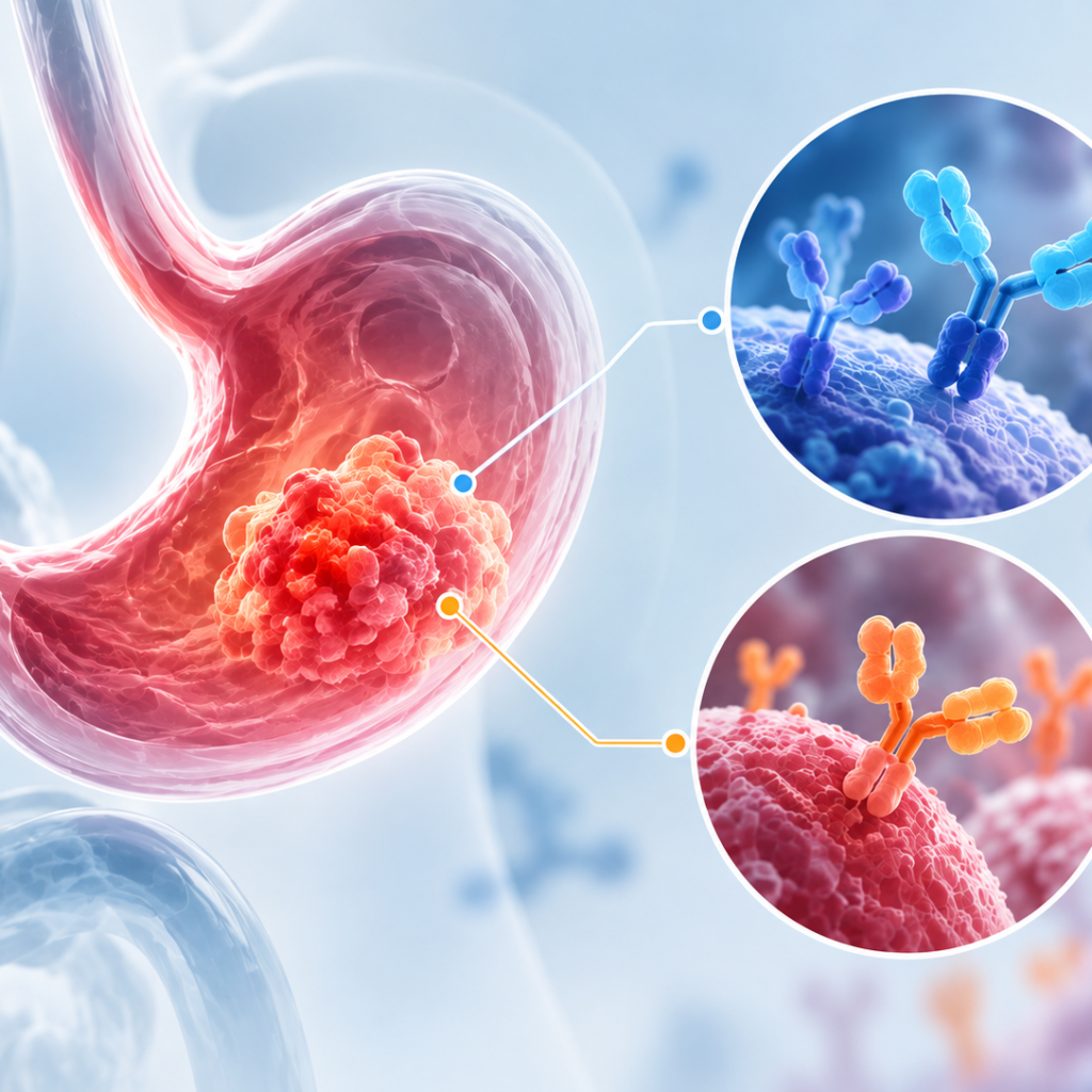 Evorpacept CD47 blockade with trastuzumab-based therapy in HER2-positive gastric cancer