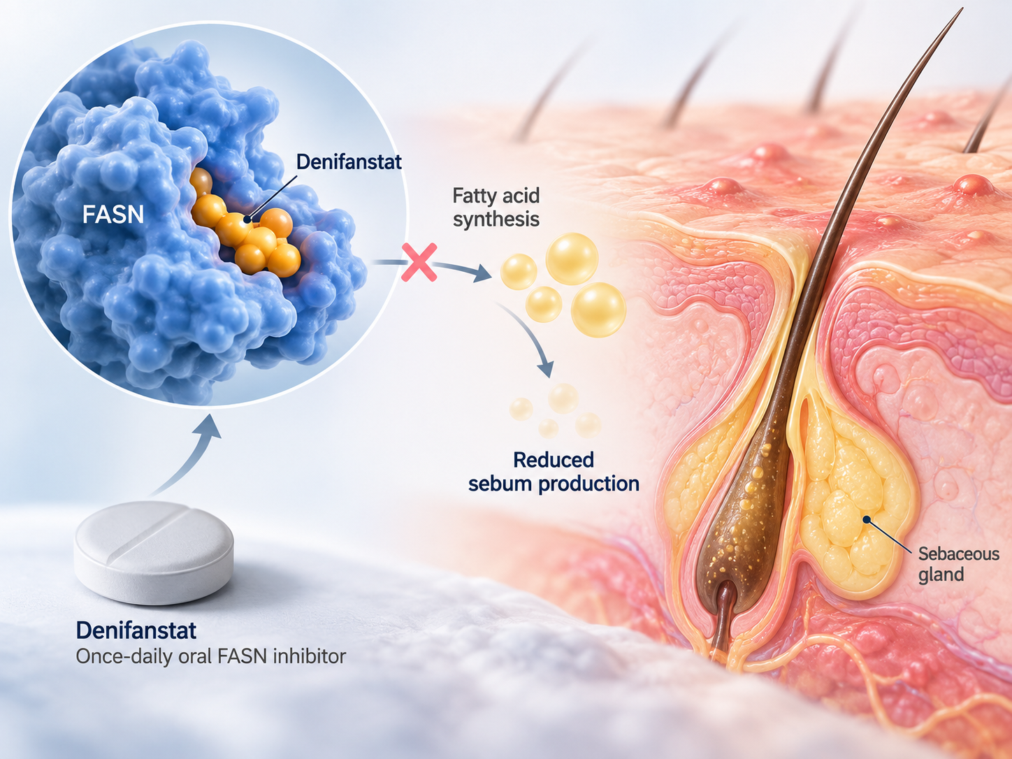 Denifanstat 52-week Phase 3 results in moderate to severe acne vulgaris