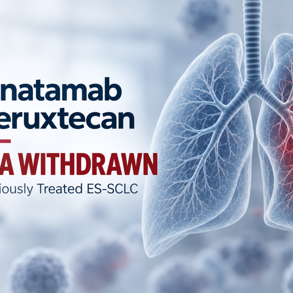 Ifinatamab deruxtecan BLA withdrawn for previously treated extensive-stage small cell lung cancer