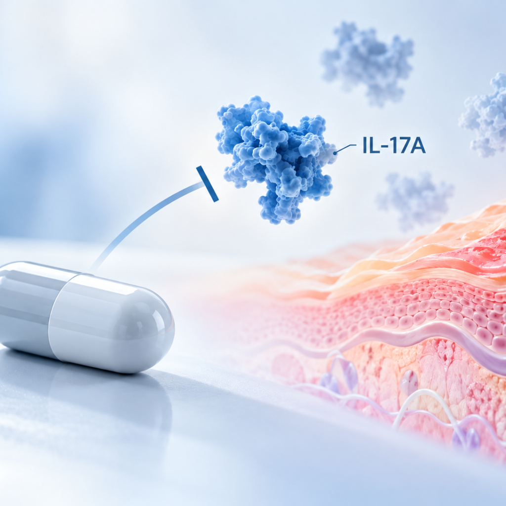 ASC50 oral IL-17A inhibitor shows PASI reduction in plaque psoriasis patients