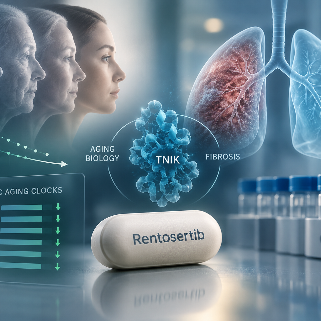 Rentosertib shows reduced predicted biological age across six proteomic aging clocks in Phase IIa IPF study