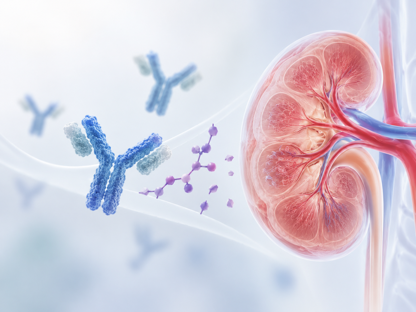 Investigational HLX79/E-602 combined with rituximab for primary membranous nephropathy, illustrating glycan editing and immune modulation.