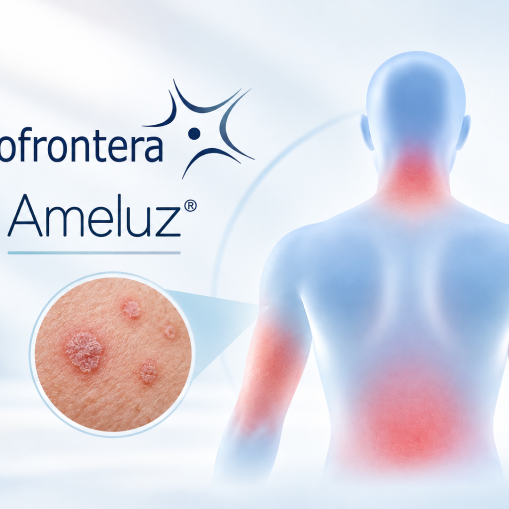 Biofrontera Ameluz photodynamic therapy for actinic keratoses beyond the face and scalp