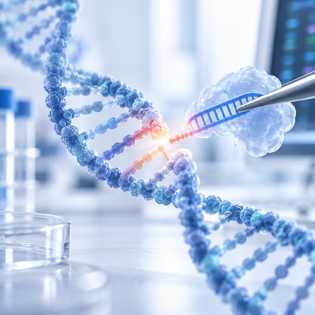 Conceptual illustration of individualized genome editing and regulatory development for rare genetic diseases