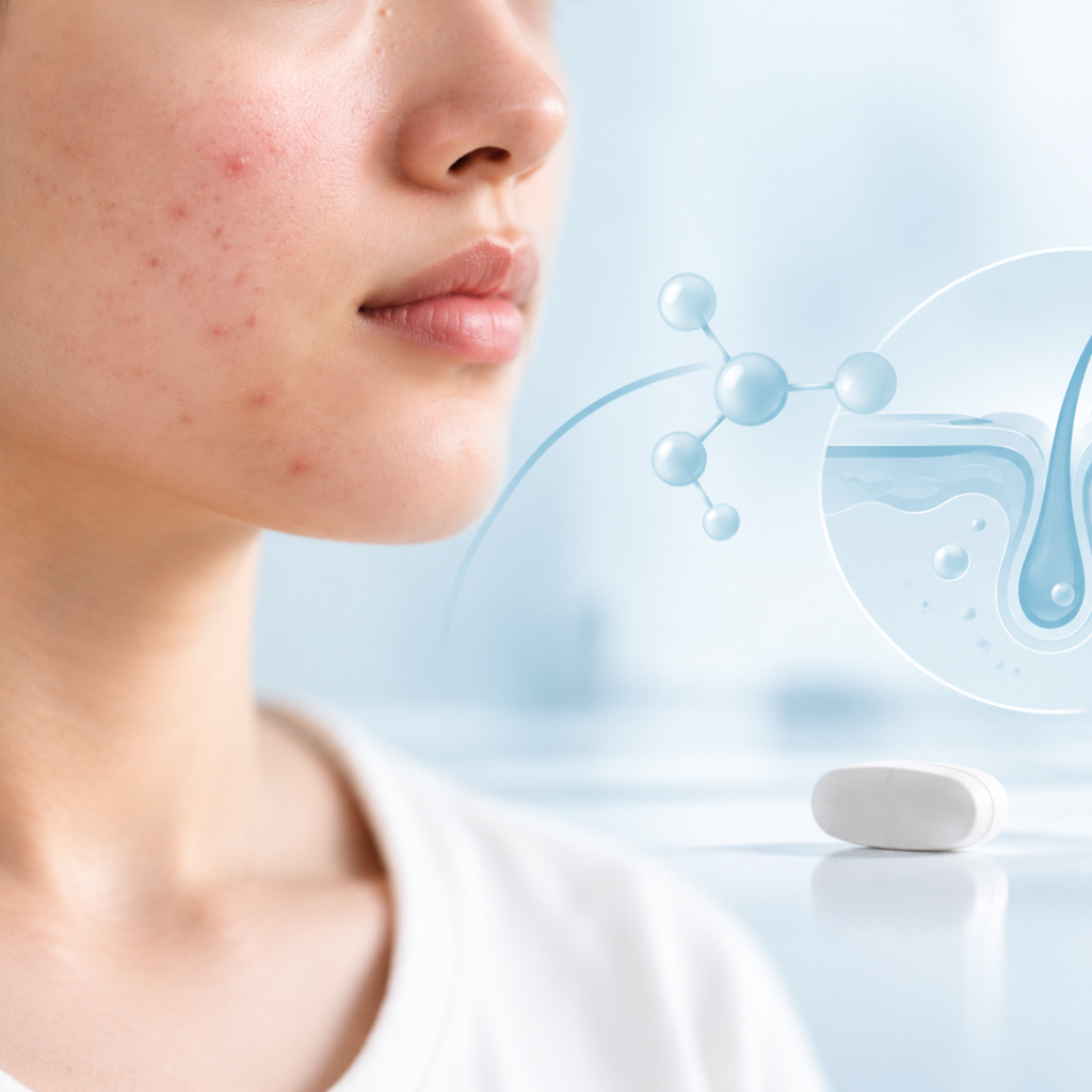 Denifanstat Phase 3 trial results showing sustained reduction in acne lesions over 52 weeks