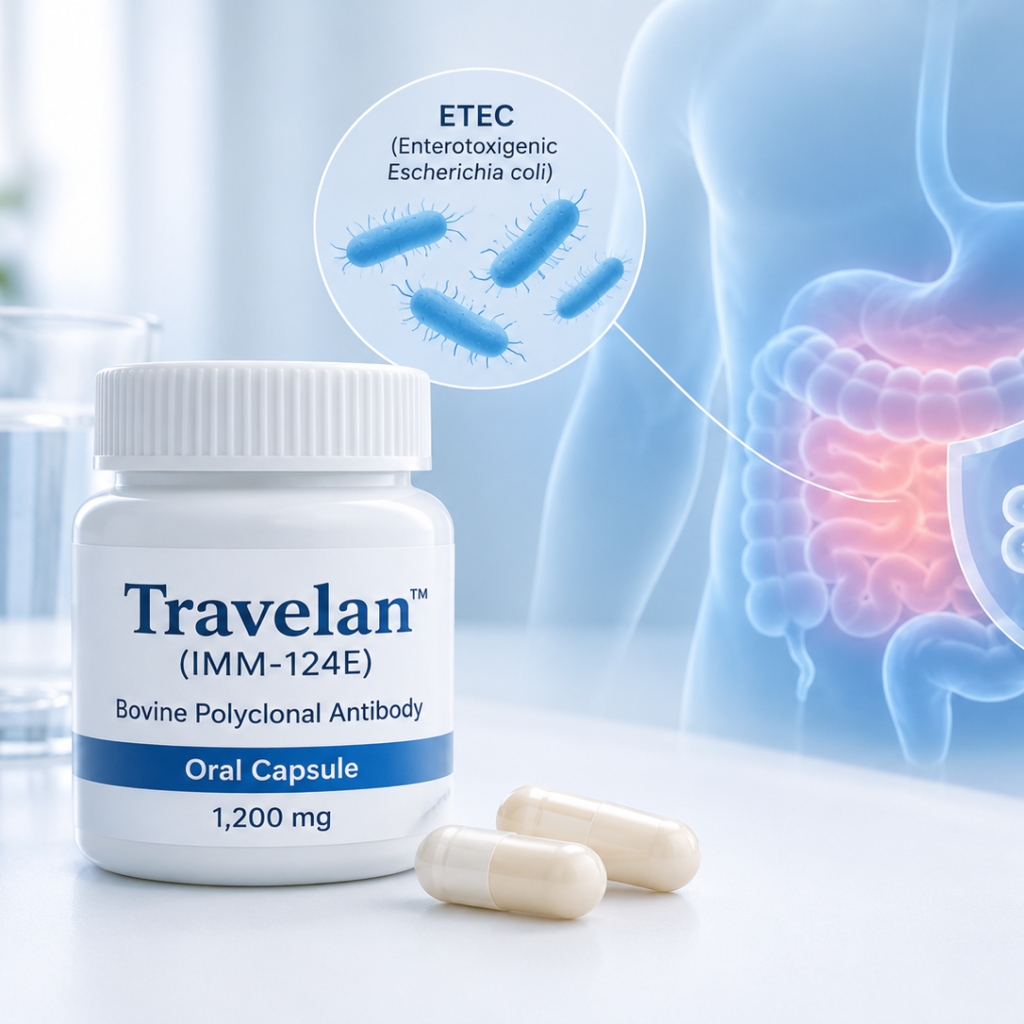 Once-daily Travelan (IMM-124E) evaluated in a Phase 2 trial for prevention of ETEC-associated travellers’ diarrhoea