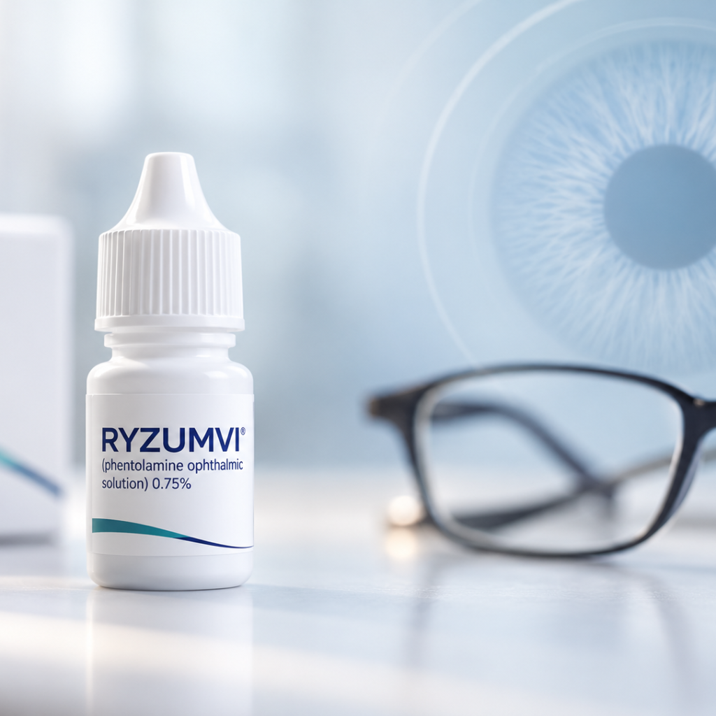 RYZUMVI phentolamine ophthalmic solution 0.75% for presbyopia treatment in adults following FDA approval by Viatris