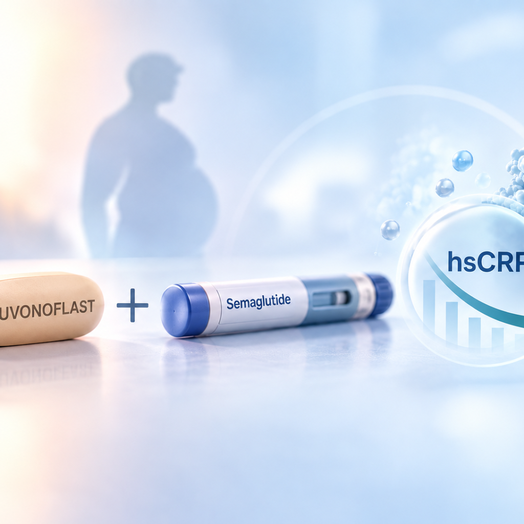 Ruvonoflast with semaglutide shows greater hsCRP reductions in Phase 2 RESOLVE-2 trial