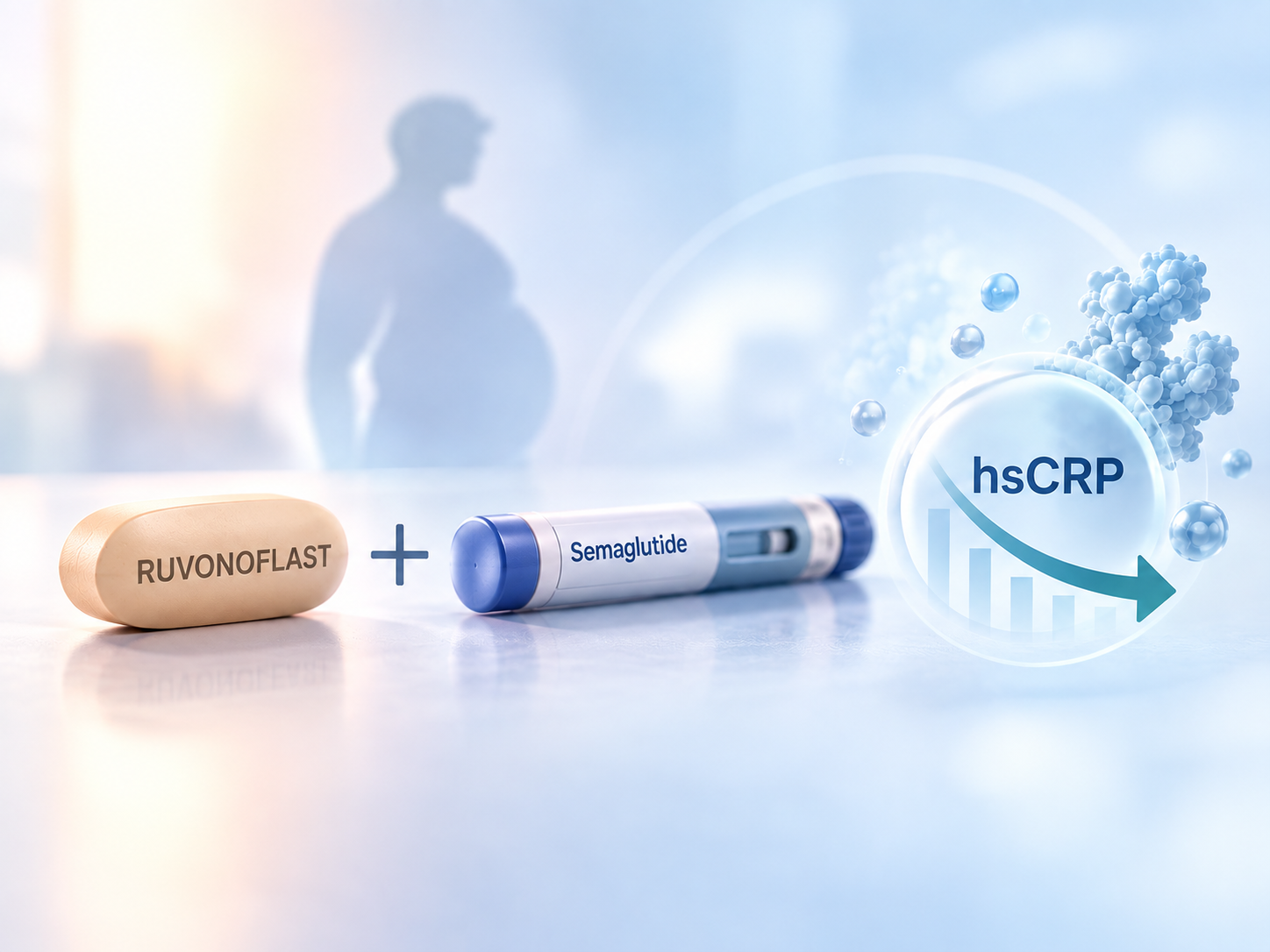 Ruvonoflast with semaglutide shows greater hsCRP reductions in Phase 2 RESOLVE-2 trial