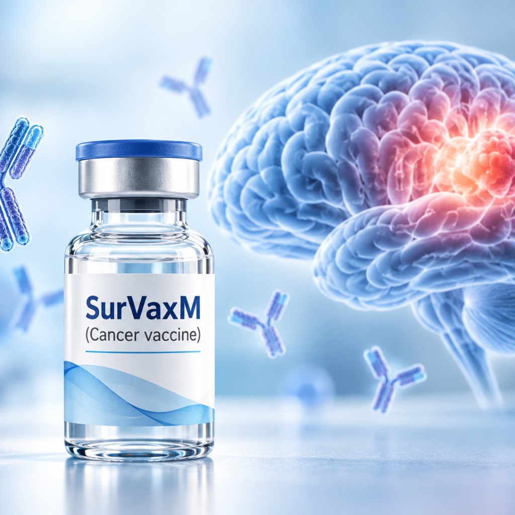 SurVaxM Phase 2b SURVIVE trial results in newly diagnosed glioblastoma