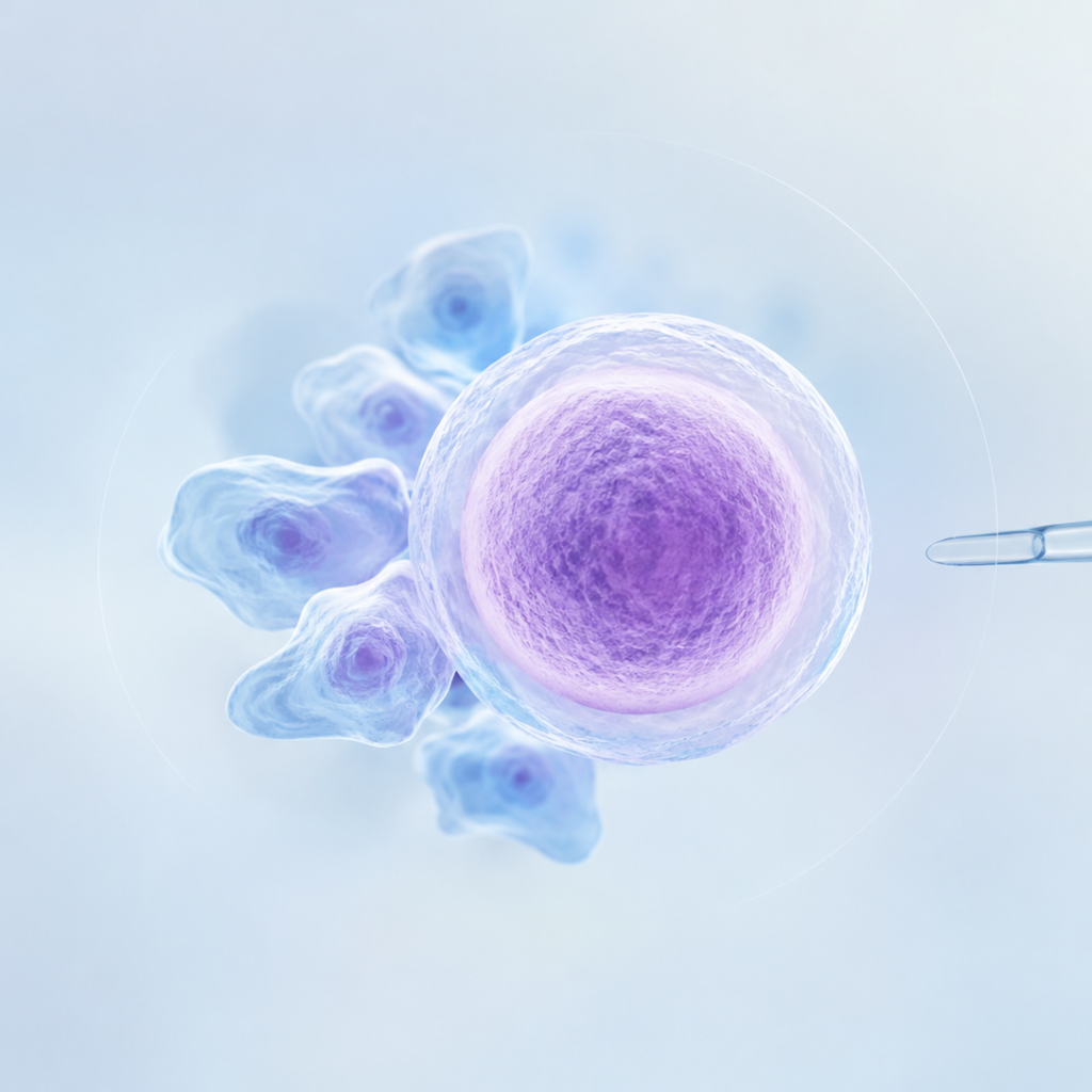 Engineered ovarian support cells supporting laboratory egg maturation in an investigational fertility treatment