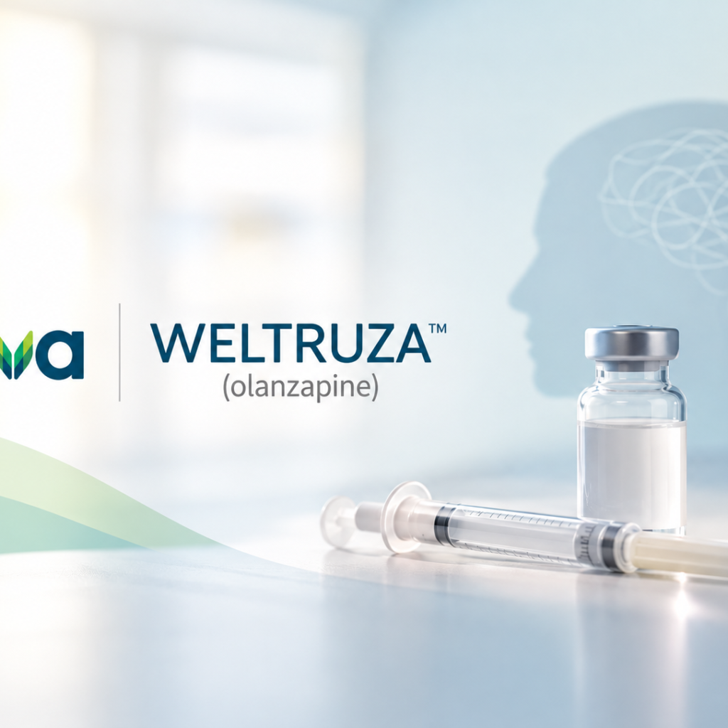Teva WELTRUZA once-monthly subcutaneous olanzapine injection approved by FDA for adults with schizophrenia