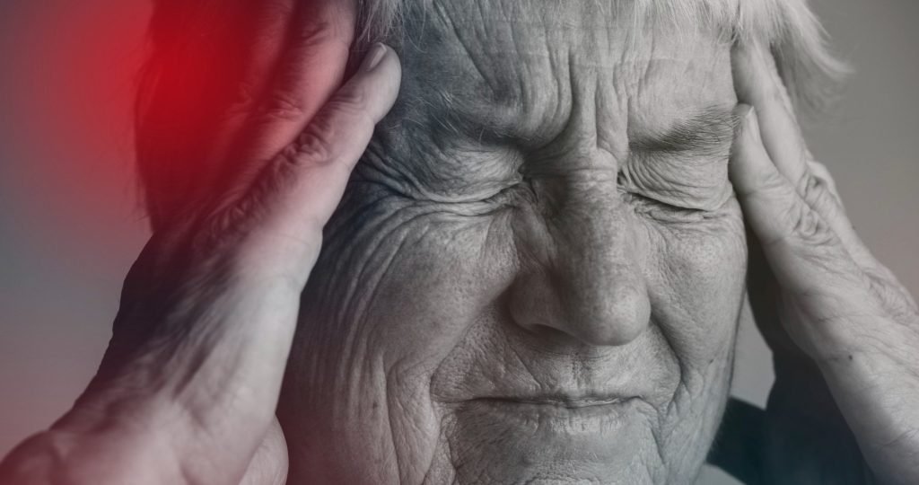 Illustration of EVO756, an investigational oral MRGPRX2 antagonist, entering a global Phase 2b clinical trial for migraine prevention targeting trigeminal neurons and meningeal mast cells.