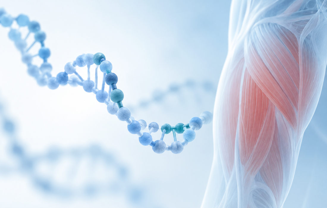 Illustration of ENTR-601-45, an investigational exon-skipping therapy for Duchenne muscular dystrophy, with early dystrophin production findings.