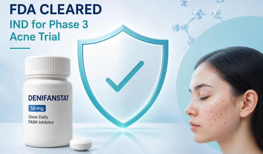 Sagimet Biosciences denifanstat Phase 3 clinical trial for moderate to severe acne